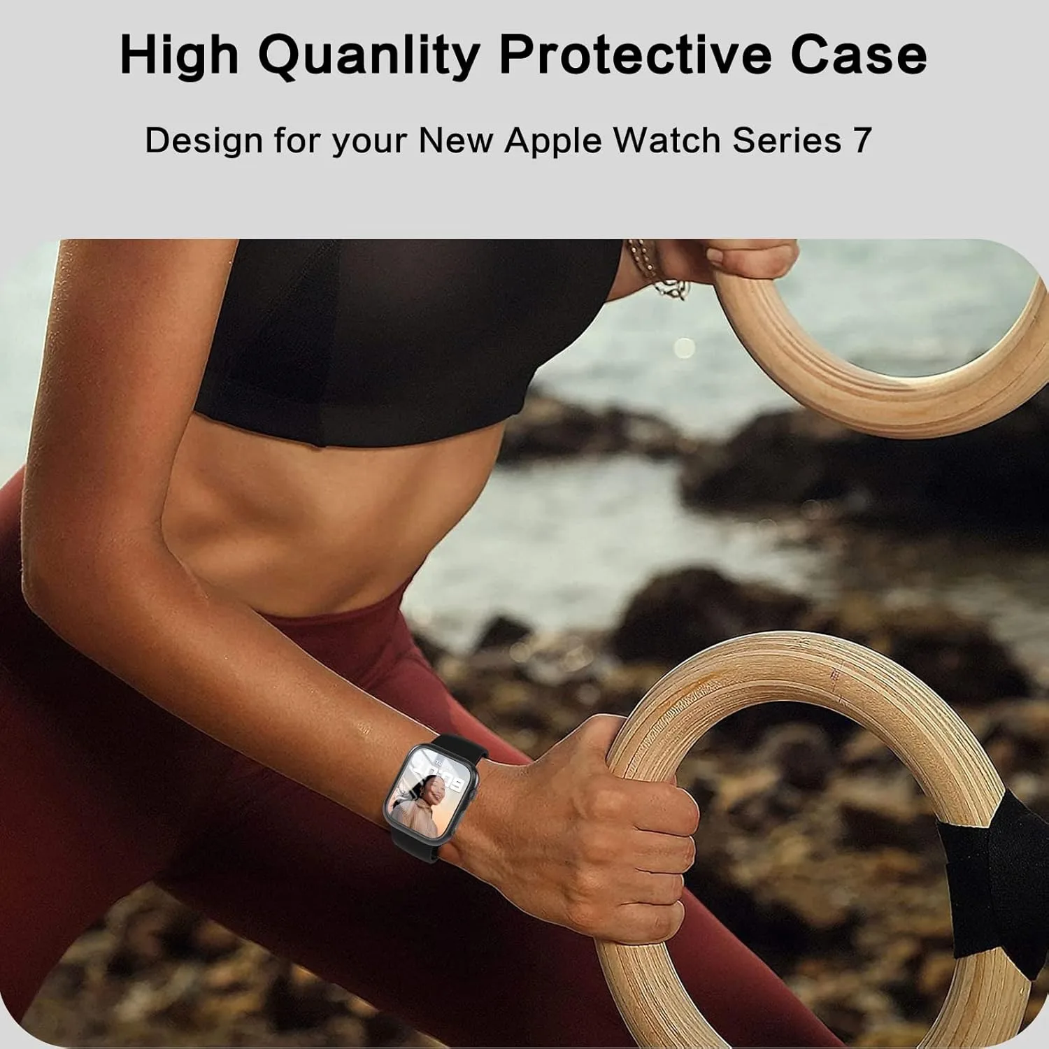 Premium Glass Screen Protector & Bumper Case for Apple Watch - Universal Fit