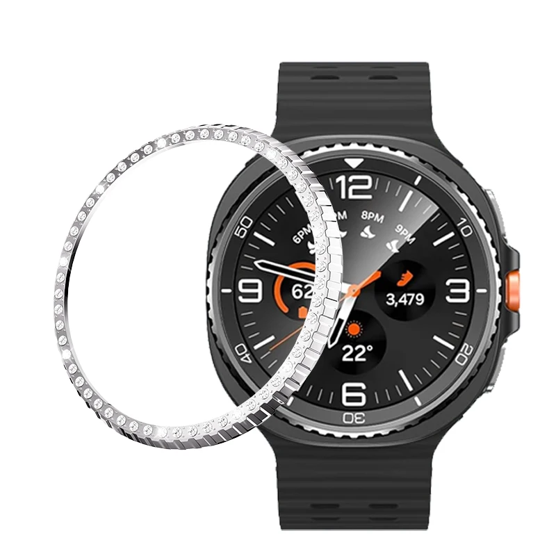 Premium Metal Bezel Cover for Smartwatch - Stylish Bumper Ring Case Accessory, 46mm