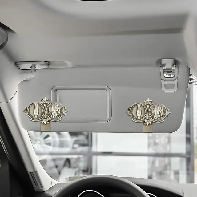 Medaglia Di San Cristoforo Per Auto - 2 Clip Per Visiera Con Benedizione, Regalo Per Viaggiatori - Foto 3