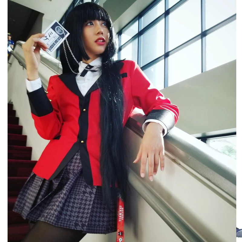

Костюмы для косплея юмэко джабами Kakegurui аниме японская школьная униформа для девочек Полный комплект пиджак рубашка юбка чулки галстук