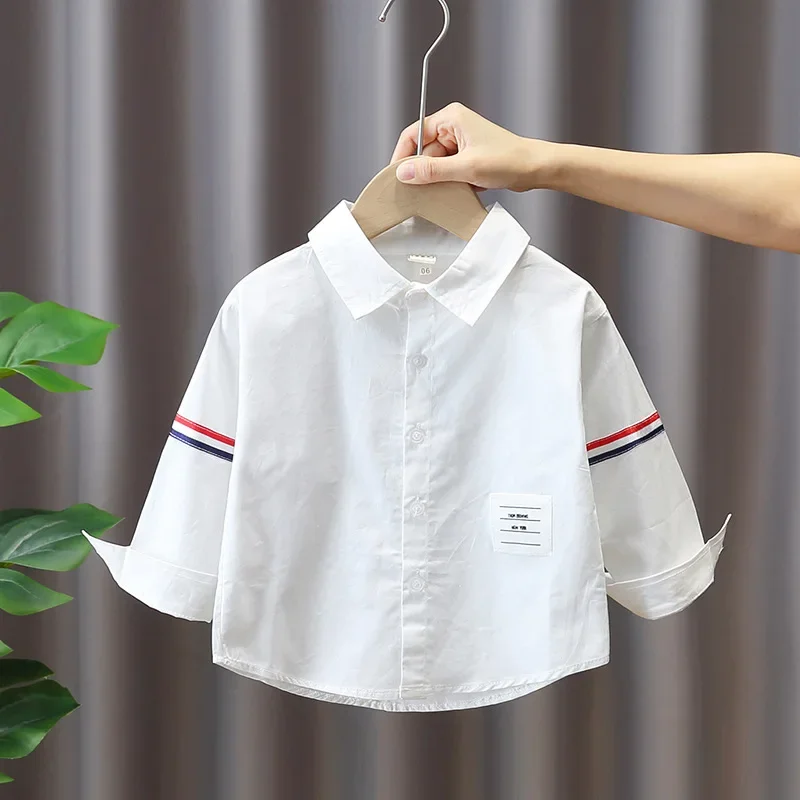 Autumn Collection Children's Long Sleeve Shirt Trendy Baby Top For Boys Spring/Autumn Seasonal Wear Mid to Small Size