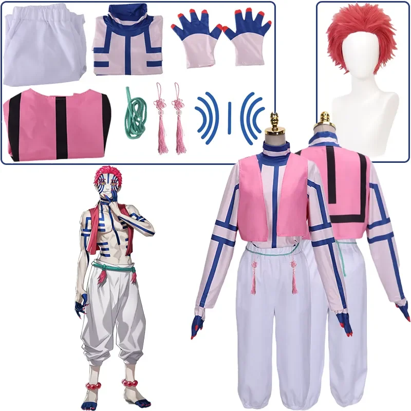

Akaza Cosplay Costume Wig Anime Demon Killer Upper Layer Three Uniform Stickers Halloween Costume Costumes