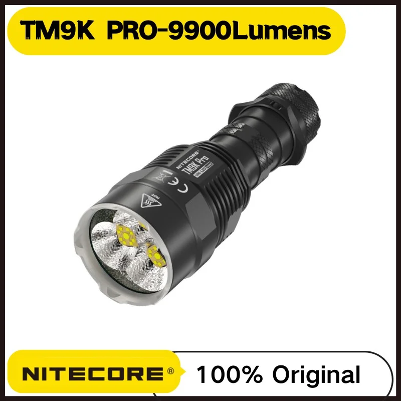 

NITECORE TM9K PRO Type-C Rechargeable LED Flashlight 9900Lumens, Spotlight+Floodlight,NiteLab UHi LED