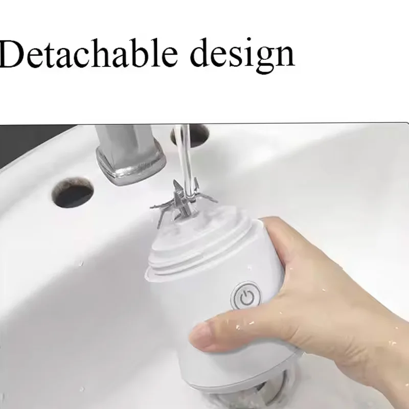 600ML portable blender personal electric juicer with lid water bottle powder fruit shaker bottle ice usb juicer cup 3