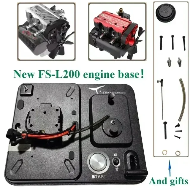 TOYAN FS-L200 Engine Model Toy Full Metal Hand-made Electric High-end Scientific Experiment Teaching Aids Engine and Base Gift 4