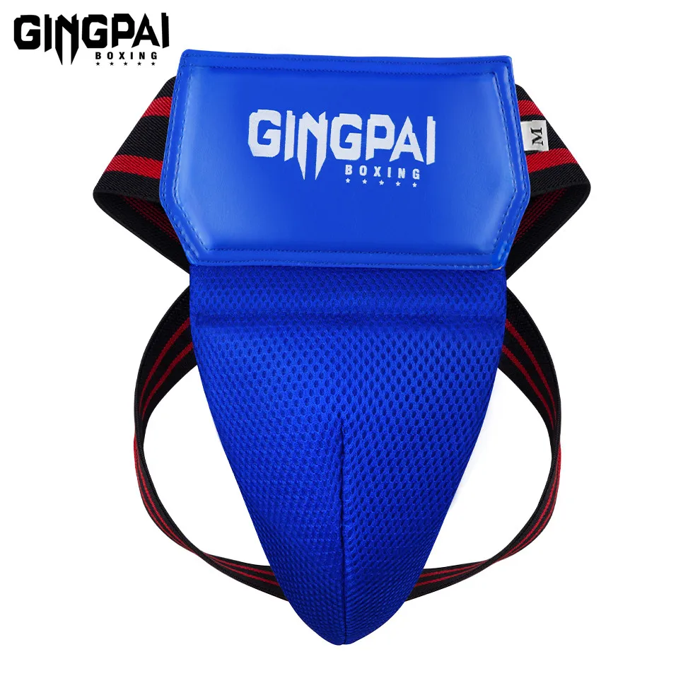 Groin Protector Red Blue Black MMA Kick Boxing Sports Crotch Guard Men Kids Taekwondo Sanda Training Protector Jockstrap Groin Supporter
