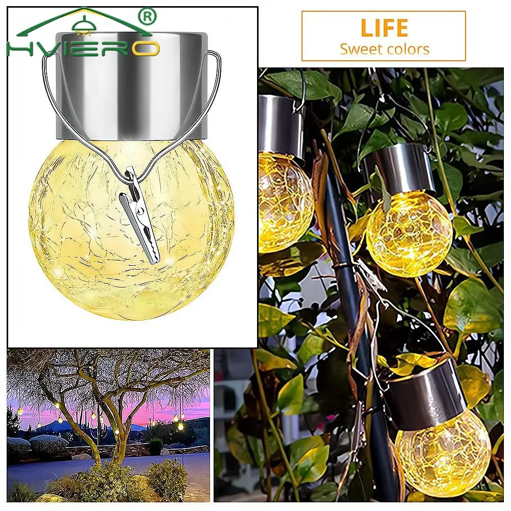 Description Picture 4 of itemOutdoor Solar Lights LED Waterproof Garden Tree Hanging Lamp Glass Chandeliers Villa Ultra Bright Decorative Landscape Lighting