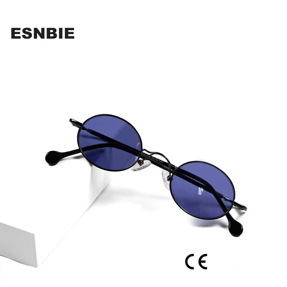 Trendy Metal Small Oval Sunglasses Women 2025 Men'S Glasses Punk Vintage Y2K Designer Anti-Glare Sun Glasses For Women
