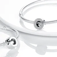 Silver 925 Charms Original Fit 3mm Original Bracele Silver Classic 26 Letters Beads Diy Charm For Women Jewelry 2