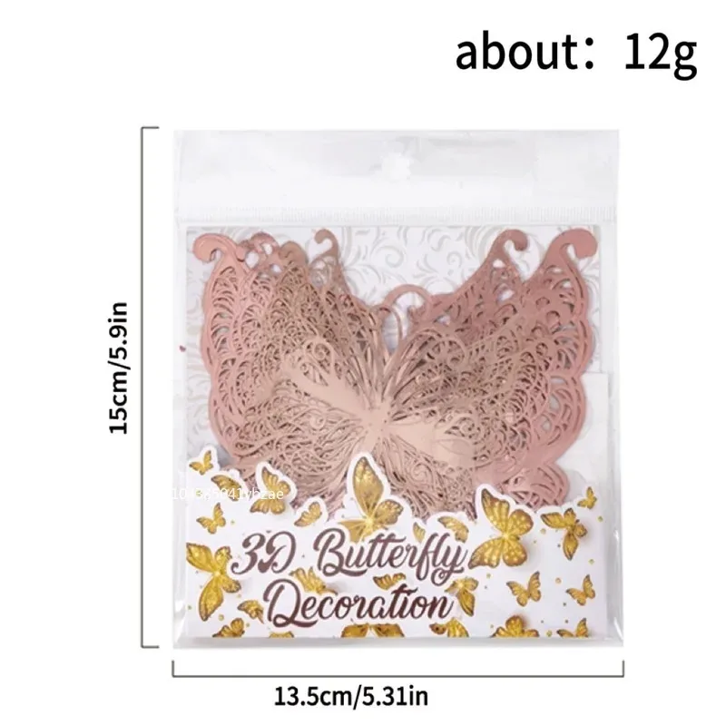 Elegant Decorative 3D Butterfly Decals for Gift Wrapping & Home Decor