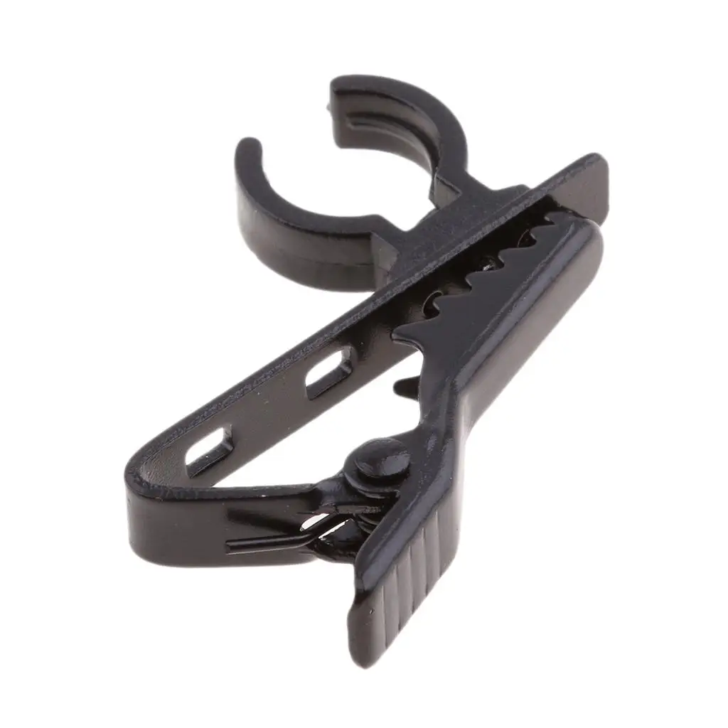 10Pcs Black Metal Mini 12mm Dia Lavalier Lapel Collar Clip Mic Microphone Holder Grip for Nady Headset