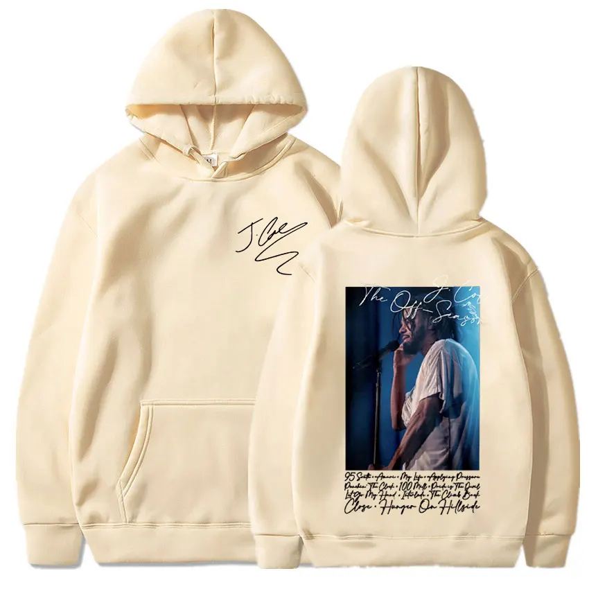2023 Hot Sell Rapper J Cole Music Album Print Sweatshirt Men\'s Women Fleece Cotton Hoodie Hip Hop Street Style Oversized Hoodies