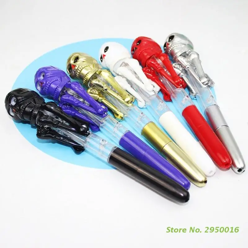Stylo à Bille D'Halloween Pour Tous Les Jours, Fournitures D'Halloween, Cadeau étudiant Garçon Et Fille, Récompenses De Jeu, Crâne, 1 Pièce