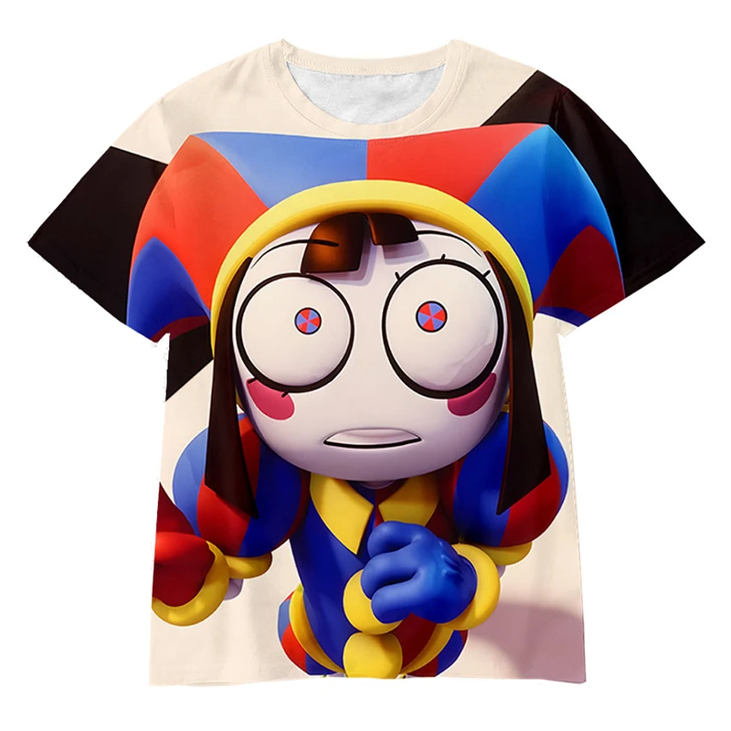 The Amazing Digital Circus 3D Printed Tshirt For Boy Girl Personalized Cartoon Kids T-shirt Short Sleeve Fashion Boys Tops Girls