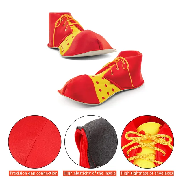 Clown Costume For Kids Clown Nose Clown Bow Tie And Shoes Clown Nose Accessories Bow Tie For Boys And Girls Carnival Party 2