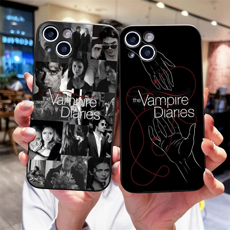 The Vampire Diaries Damon Handyhülle für iPhone 17, 16, 15, 11, 12, 14, 13 Pro Max, Mini, XS, XR, 7Plus, 16E, luftstoßfeste Silikonhülle