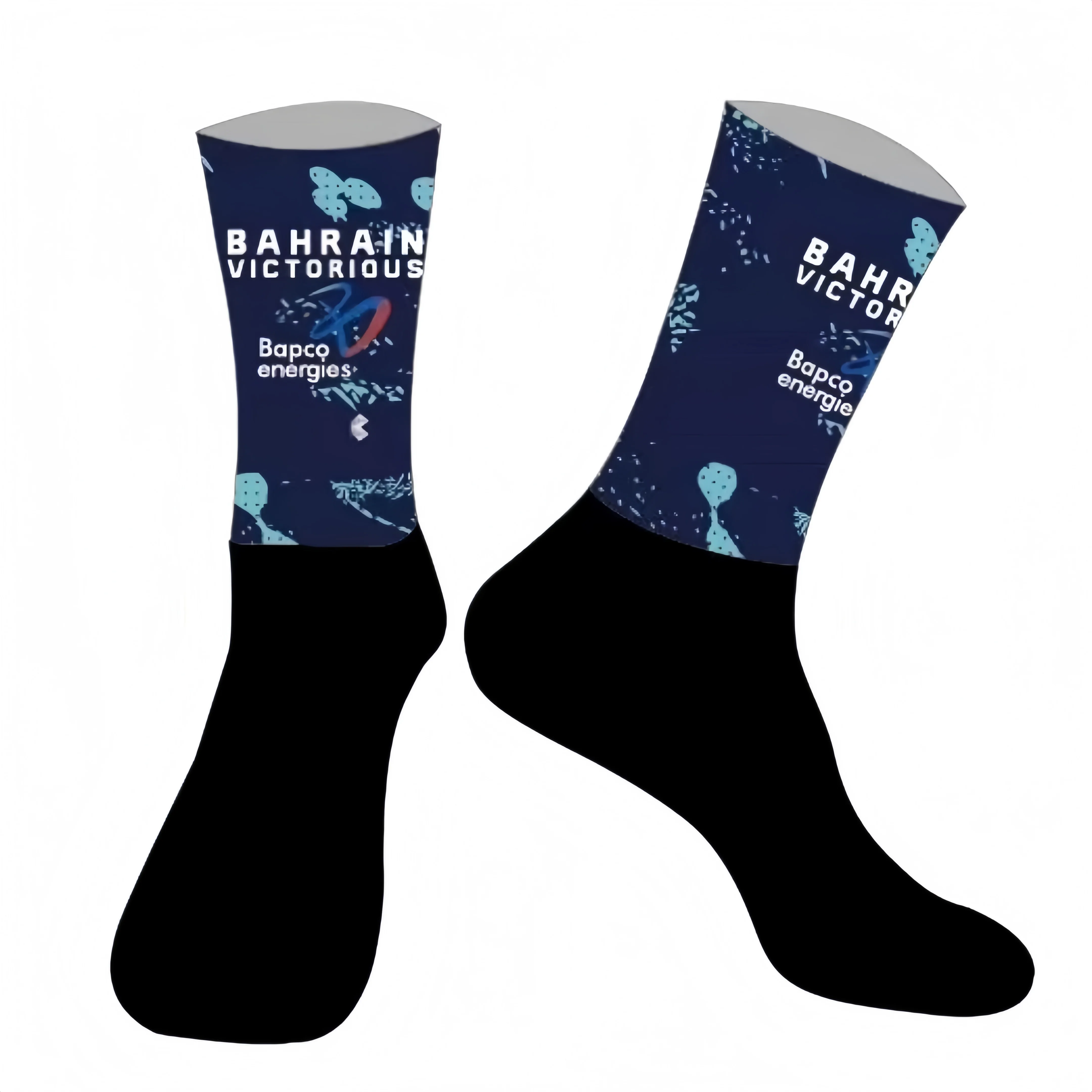 ONE PAIR 2026 BAHRAIN Victorious TEAM Antislip Bike Bicycle Racing LASER CUT Cycling Socks With Gloves_voghion.com