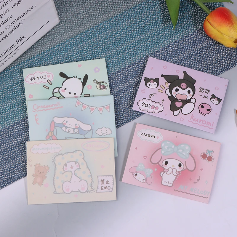

Kawaii Sanrio Cinnamoroll Kuromi мультфильм милый праздник поздравительная открытка День рождения поздравительный конверт складная открытка Детский Рождественский подарок