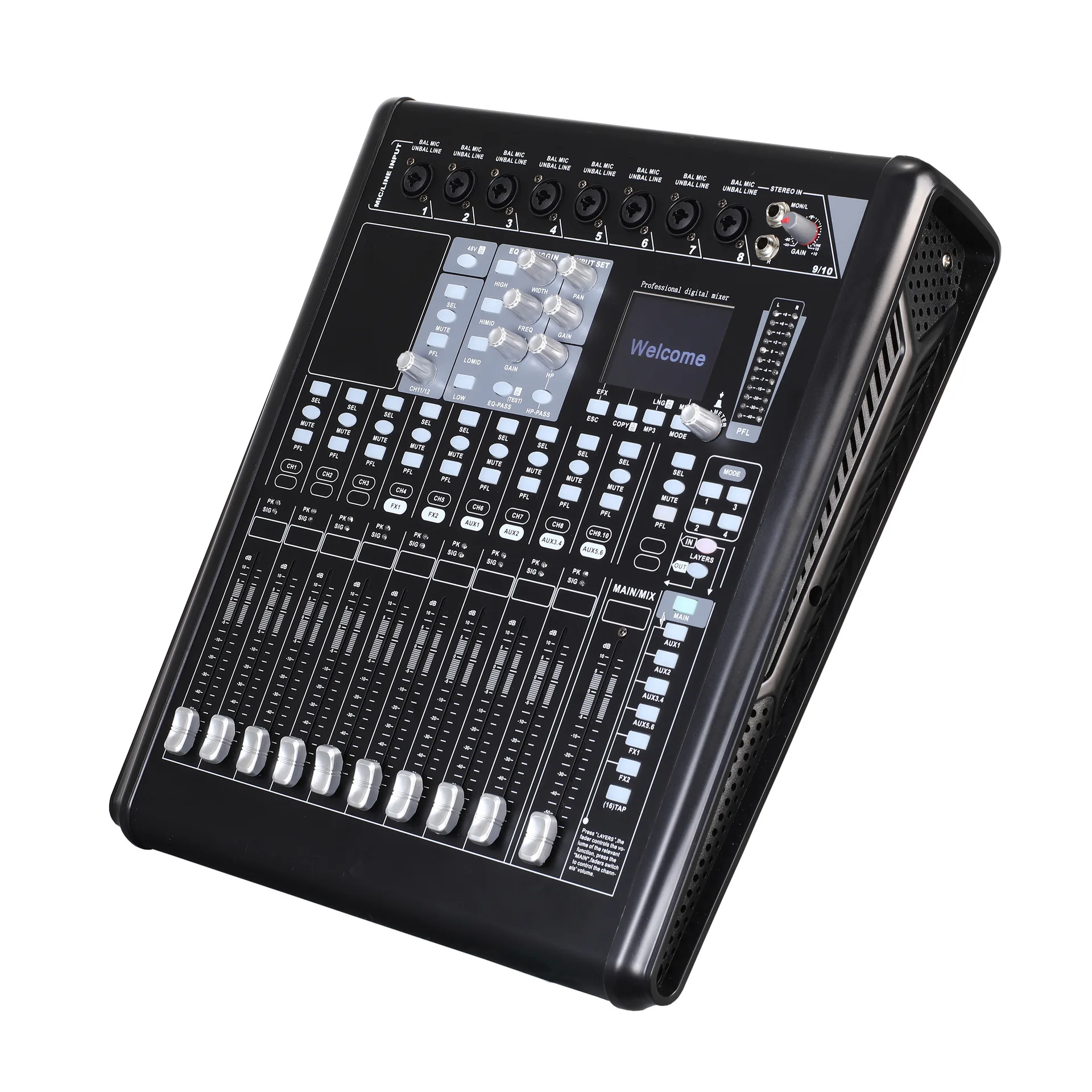 Console Mixer Professional Stage Performance 12 Channel Digital Mixer ...