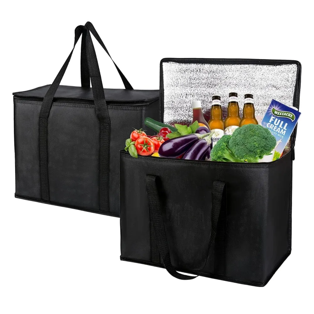 Cooler Bag Insulated Grocery Bags for Food Delivery Foldable Cooler Reusable Shopping Bags Collapsible Tote for Camping