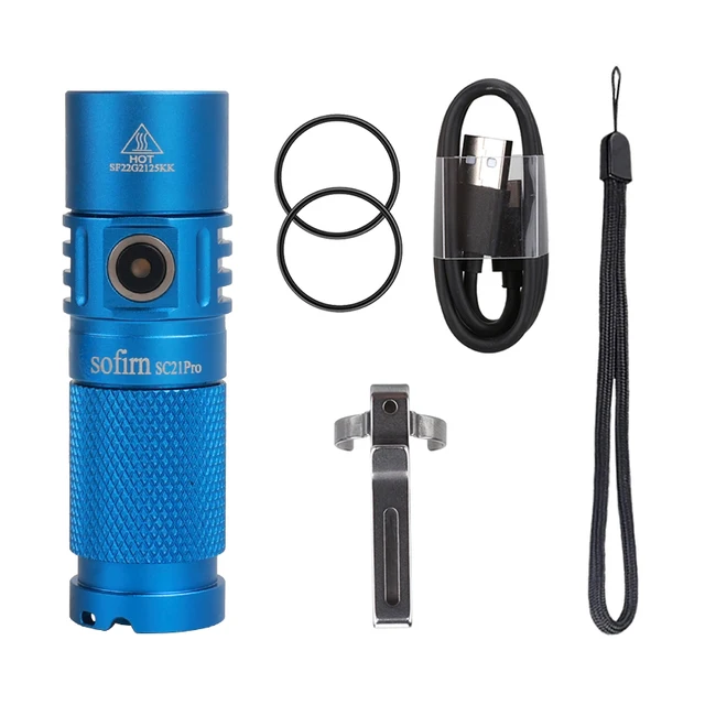Sofirn SC21 Pro Anduril 1.0 Mini 16340 Powerful LED Flashlight USB C ...