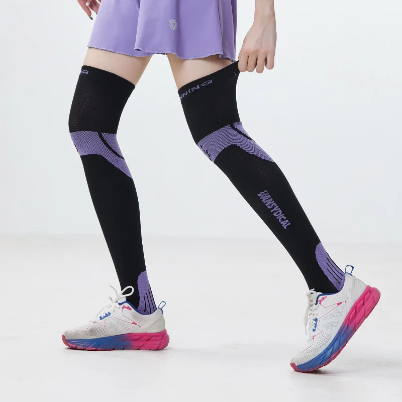 Over-the-knee Sports Socks Women Running Compression Socks Stockings for Marathon Cycling Football Basketball Veins Outdoor