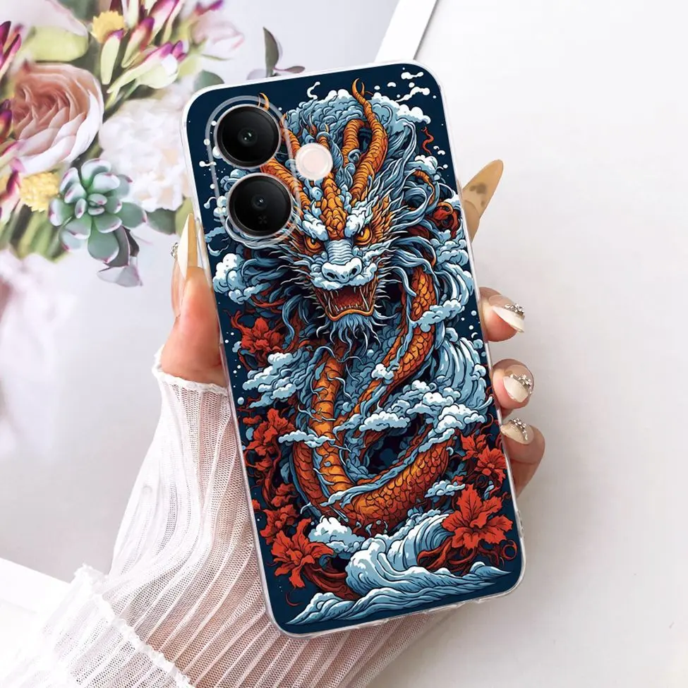 Clear Luxury Cute Cat & Butterfly Painted Case