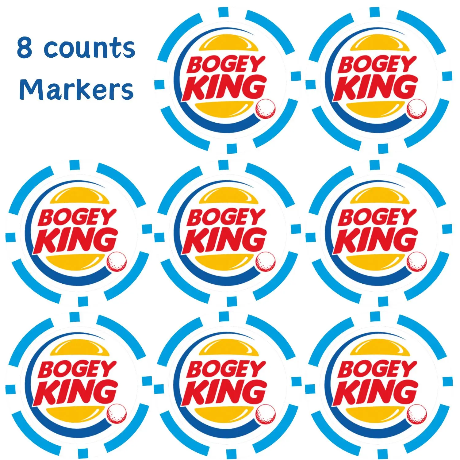 8 counts Golf Ball Marker Poker Chips Golf Accessories for Men Golfers Dad Boyfriend Husband Birthday Fathers Day golf lead accessories