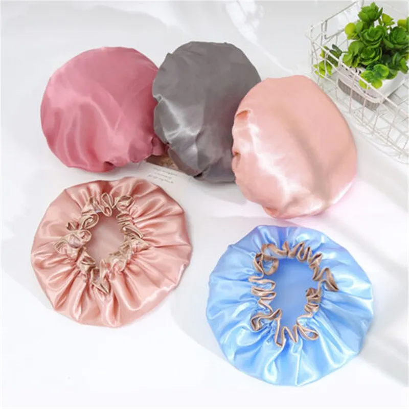 

Waterproof Bath Cap Shower Reusable Hat Elasticated Bath Cap Unisex Protector