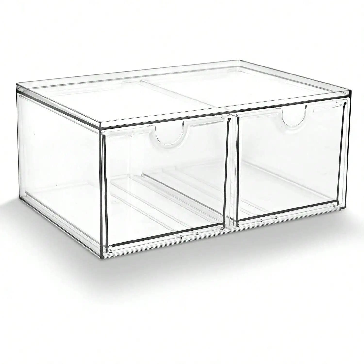 16 Drawers Acrylic Makeup Organizer, 4 Set Clear Desk Storage Drawers, Dustproof Desktop Organizer for Office Supplies, Jewelry, Pens & Cosmetics, Countertop