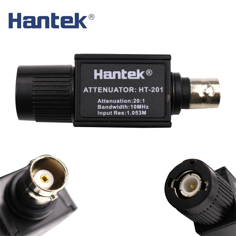 Fixed Attenuators Hantek Attenuator HT201 attenuates 20 times maximum 10mhz 300V suitable for BNC oscilloscope 1008C 6074BE automotive diagnosis