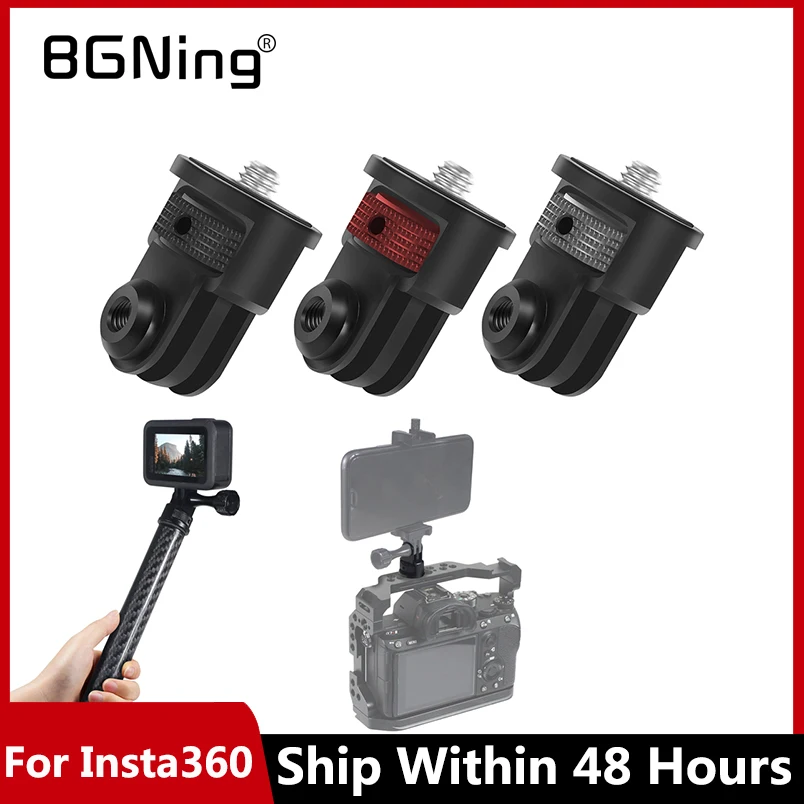 Aluminiumlegierung 1/4 Zoll Mini Stativadapter Halterung Basis für Gopro 13 12 11 10 für Insta360 X5 X4 X3 X2 für DJI Osmo Action Kamera