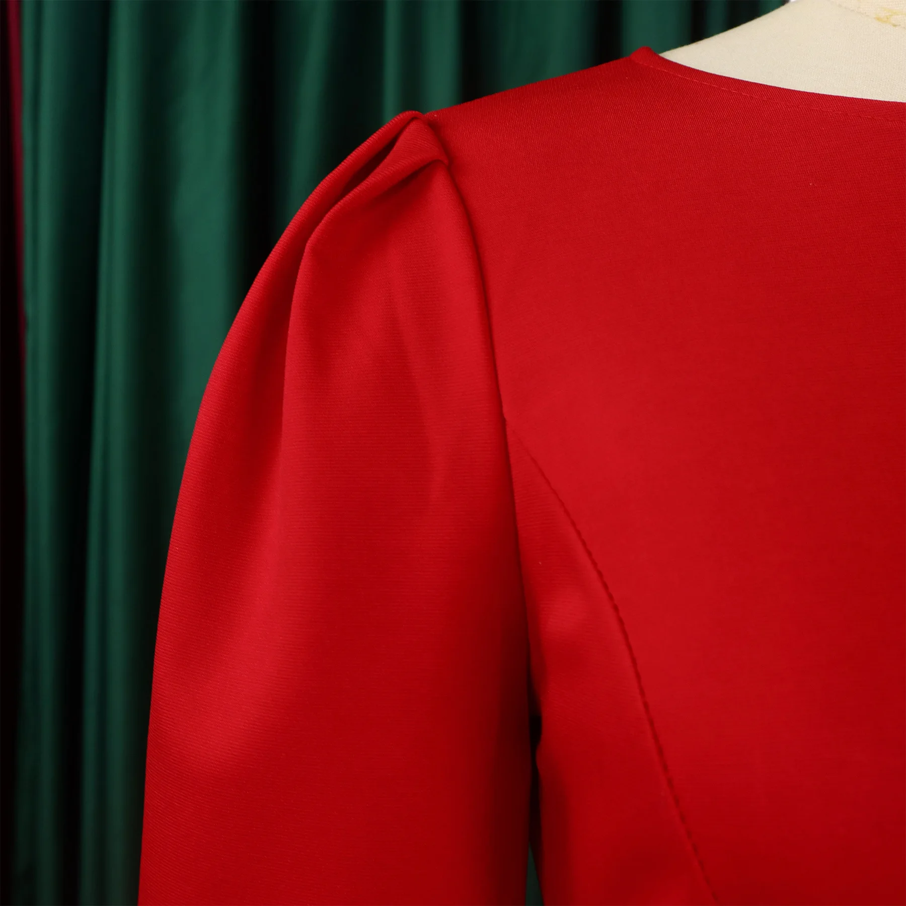 Faireshely 2025 verão manga longa plus size clube vestido feminino sólido fino ajuste grandes vestidos senhora festa apertado vestido curvilíneo 22 S28d049e990a1425aa917152f477c1379q