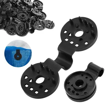 50 pezzi clip per tessuto ombreggiante morsetti per tessuto parasole occhielli per copertura in rete tessuto per protezione solare nel giardino cortile serra fissatore 1