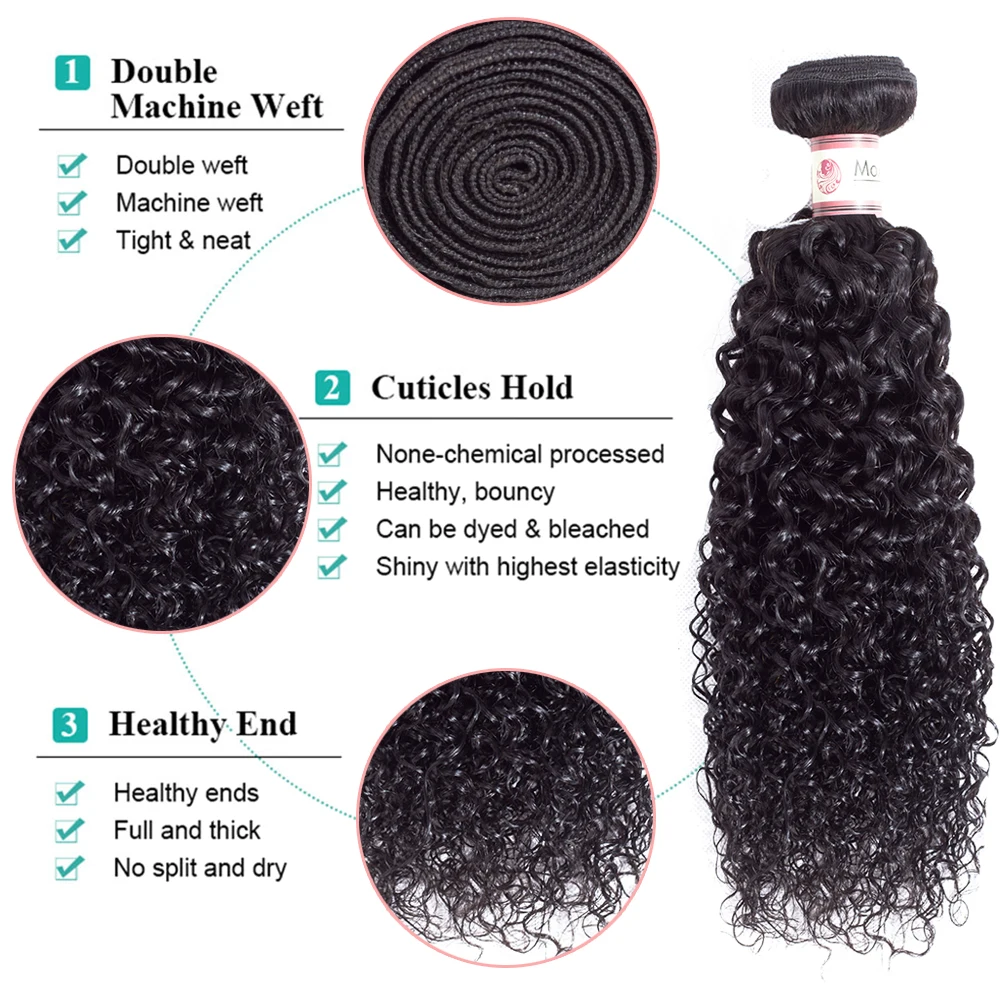Brazilian Hair Weave Bundles Curly Bundles Remy Human Hair 1pc 3pcs 4pcs Curly 100% Human Extensions