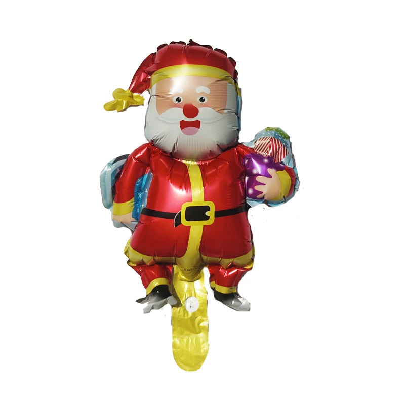 thumbnail image 1 of Mini globos de aluminio de hombre de jengibre, 10 piezas, juguete de árbol de Navidad, Papá Noel, fiesta de cumpleaños para niños, decoraciones navideñas（as the picture1 mini size, 1 of 5