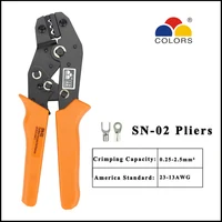 tool ratchet Mini european style crimping pliers SN-02 Non-insulated terminals 1