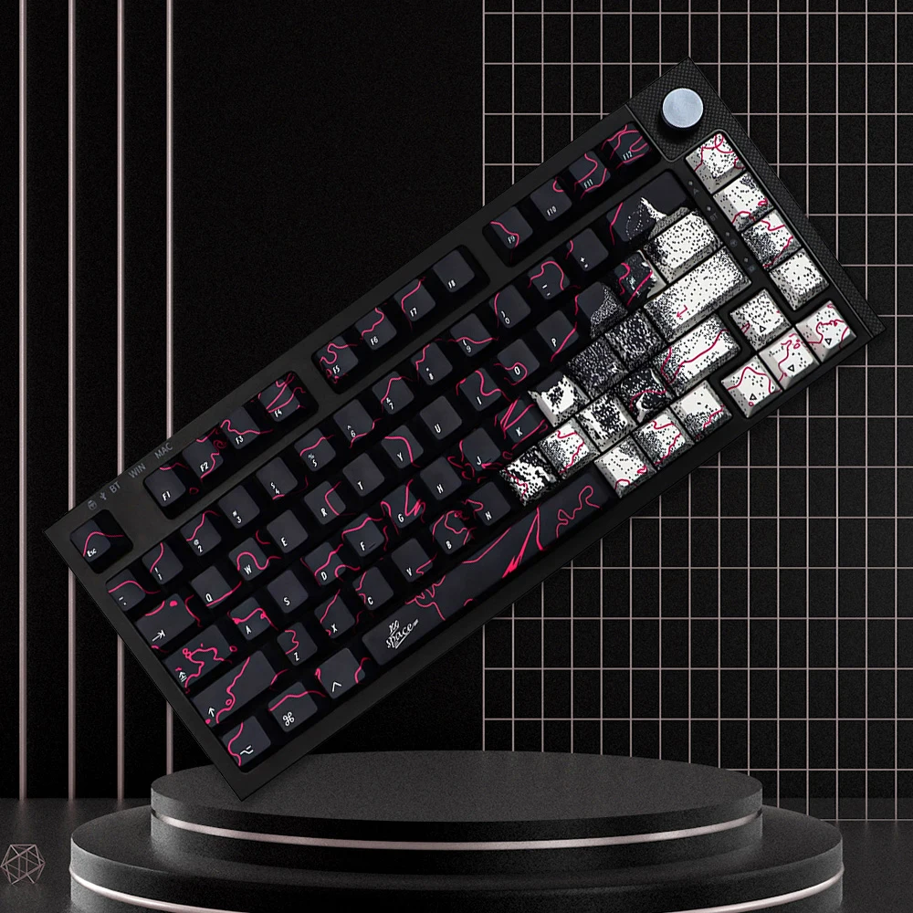Chaves Gmk Graffiti Keycaps Cereja Perfil Pbt Tintura Sublimação Teclado Mecânico para mx Switch G610 K70 com Iso Ente 146 - Imagem 3