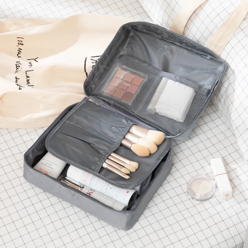 

Travel Portable Cosmetic Bag Women Toiletries Organizer Makeup Brush Bag Ladies Toiletry Kits Organizer Bag Large Capacity