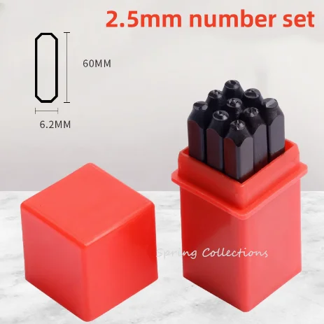 1set 1.5mm/2mm/2.5mm/3.0mm Carbon Steel Number Punch Letter Punch Hand Stamp Stamping Case Hand Tools