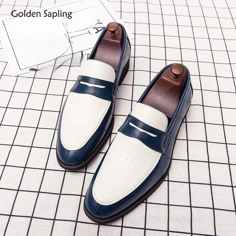 

Golden Sapling Men's Wedding Shoes Formal Flats Leisure Party Loafers Elegant Men Casual Business Footwear Fashion Oxfords Shoe