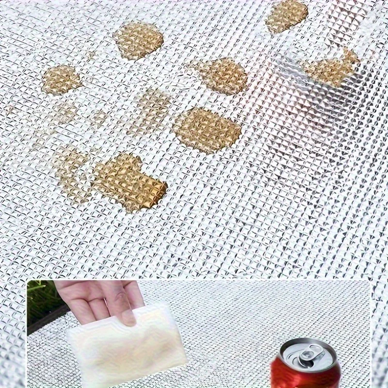 1pc Portable high-quality aluminum foil outdoor picnic camping mat, beach mat, outdoor multi person picnic mat, home picnic mat