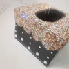 Sparkling Diamond Tissue Box Rectangle Paper Towel Holder Desktop Napkin Holder Storage Container Kitchen Bathroom Tissue Boxes 5