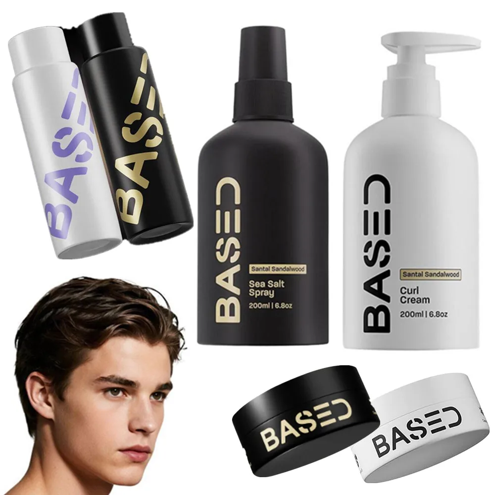 Carrosserie à base d'argile pour cheveux au sel de mer, haute tenue et faible brillance, finition mate, cire coiffante, Simple, longue durée, naturel, pour hommes et femmes 1 Carrosserie à base d'argile pour cheveux au sel de mer, haute tenue et faible brillance, finition mate, cire coiffante, Simple, longue durée, naturel, pour hommes et femmes 1