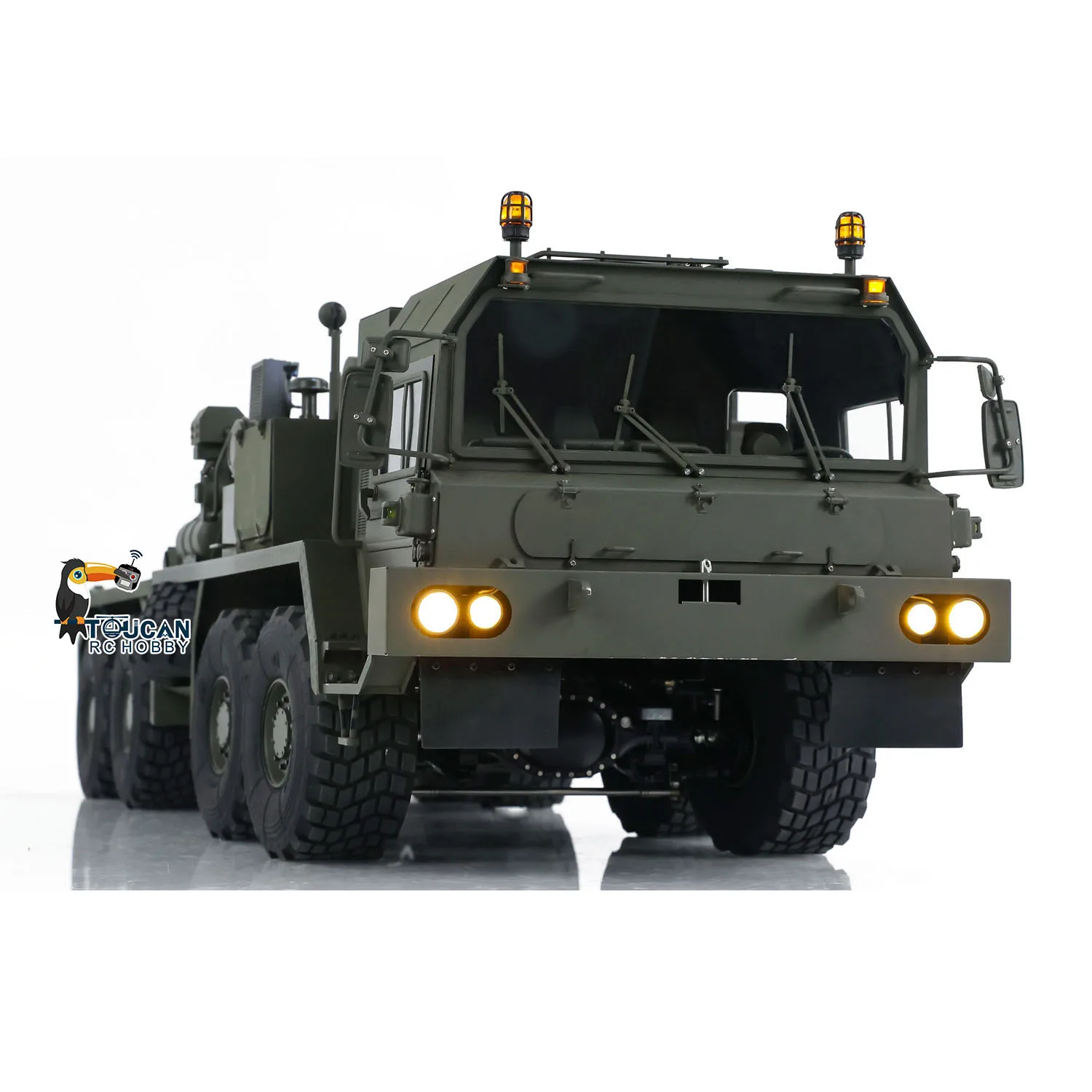 8x8 RC 1/14 Tractor Truck SLT56 Full Metal Remote Control Military Transport Car 3-speed Transmission PL18 Lite Sound Light Set 4