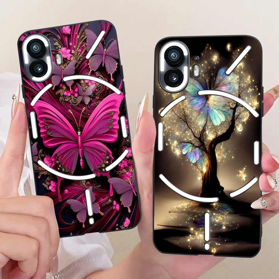 Floral Butterfly Design Soft TPU Phone Case