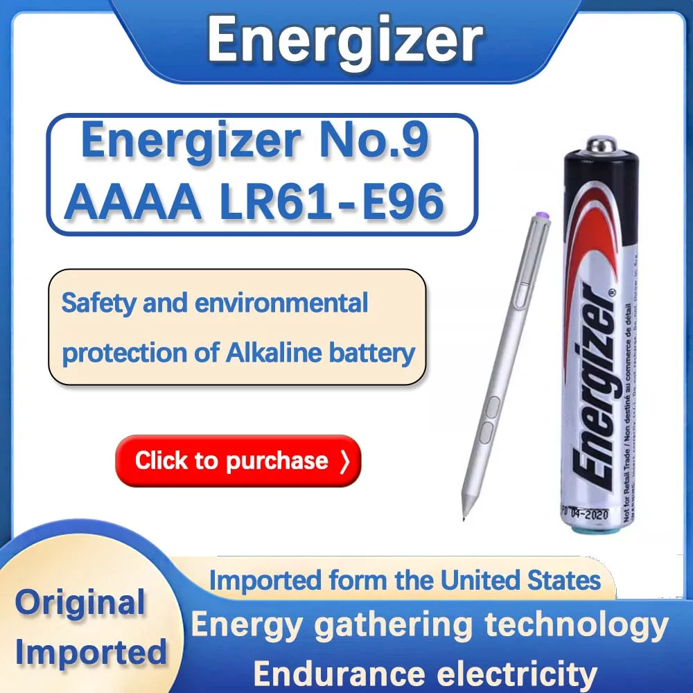 Alkaline Battery 4PCS Energizer 1.5V LR61-E96 AAAA Primary Battery For Bluetooth Headset Laser Pen