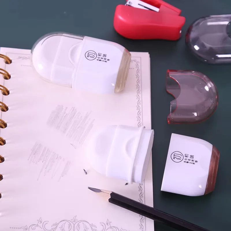 Gomma e temperamatite multifunzionale portatile con coperchio - immagine 3