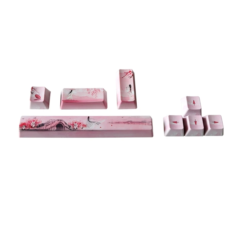 Vibrant PBT Dye-Subbed Keycap Set - OEM Profile, 8-Piece Collection