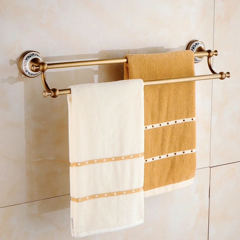 Antique Bronze Bathroom Accessories Sets Towel Shelf Towel Holder Toilet Paper Holder Rove Hook Ceramic Bathroom Products EL3100